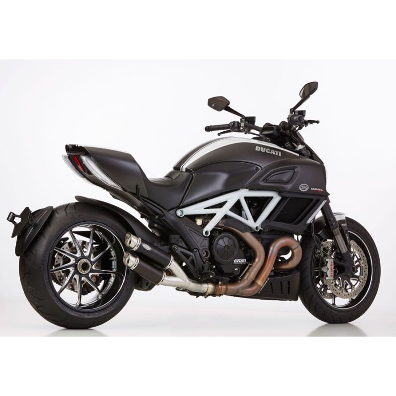 Shark Track Auspuff Ducati Diavel Bis Schwarz