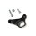 IXRACE Auspuffhalter KTM 790 Duke, 18-, schwarz Aluminium, schwarz