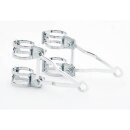 Lampenhalter-Set Alu/poliert 2 Halter Schellen 51-54mm