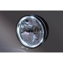 5 3/4Zoll Motorrad Scheinwerfer SKYLINE mit LED-Standlichtring schwarz E-geprüft