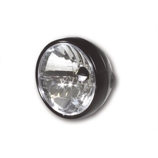 SHIN YO Scheinwerfer, 6 1/2 Zoll Metallgehäuse schwarz seidenmatt, mit Standlicht