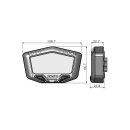 KOSO Digitales Multifunktions-Cockpit, DB-02R , schwarz