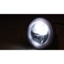 HIGHSIDER LED Scheinwerfer FLAT TYP 9 mit Standlichtring, chrom, untere Befestigung
