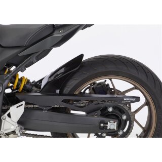 BODYSTYLE Hinterradabdeckung mit Alu-Kettenschutz HONDA CB650R 2021 bis 2023 schwarz Matt Gunpowder Black Metallic, NH436M