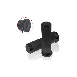 KOSO Heizgriffe Titan, schwarz Gummi, schwarz