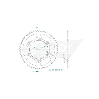 ESJOT Kettenrad, 56Zähne Stahl,