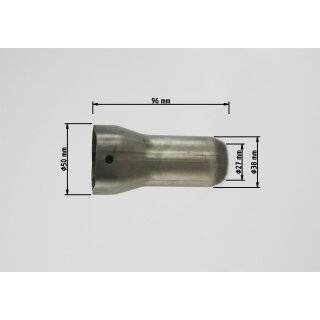 SHARK dB-Absorber Standard fünfeckig Ø38 mm Schraube innen/oben Auspuff schwarz