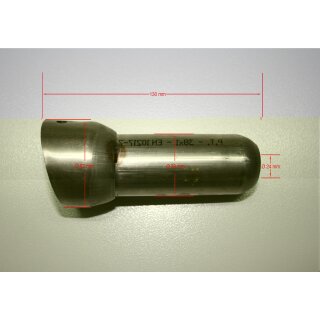 SHARK dB-Absorber Standard Ø38 mm Schraube innen/oben Auspuff schwarz