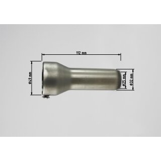 SHARK dB-Absorber Standard Ø32 mm Schraube außen/unten Auspuff silber
