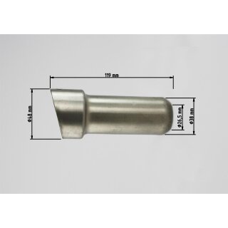 SHARK dB-Absorber Standard Ø38 mm Schraube innen/oben 65284066 Auspuff silber