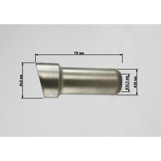 SHARK dB-Absorber Standard Ø38 mm Schraube innen/oben Auspuff silber