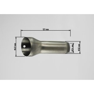SHARK dB-Absorber Standard Ø32 mm Schraube innen/oben Auspuff silber