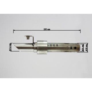SHARK dB-Absorber Standard Ø28 mm Schraube außen/unten 2 Befestigungsschrauben Auspuff silber