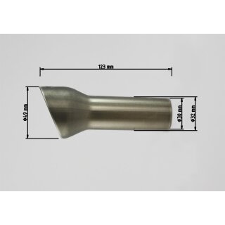 SHARK dB-Absorber Standard Ø32 mm Schraube innen/oben Auspuff silber