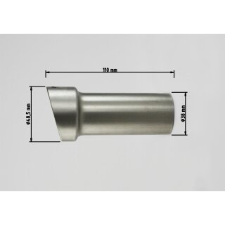 SHARK dB-Absorber Standard Ø38 mm Schraube innen/oben 65284102 Auspuff silber