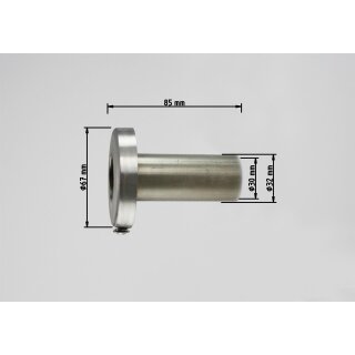 SHARK dB-Absorber Standard Ø32 mm Schraube außen/unten Kopf 67 mm Auspuff silber