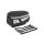 HEPCO & BECKER Royster Rearbag Sport mit Gurtbefestigung ca. 11-15 Liter mit grauem Reißverschluss, schwarz