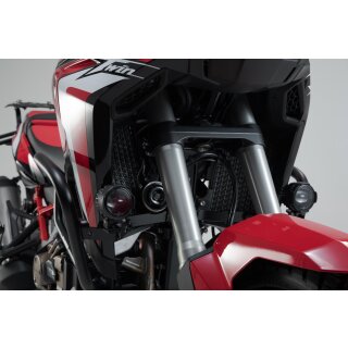 Scheinwerfer-Halter Schwarz. Honda CRF1000L/CRF1100L mit Sturzbügel.