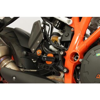 Gilles Fußrastenanlage VCR38GT, schwarz, KTM 1290 Super Duke R (14-19) 1290 Super Duke GT