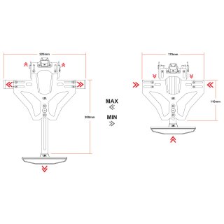 LSL MANTIS-RS PRO für KTM 1290 SuperDuke GT 16-19, inkl. Kennzeichenbeleuchtung