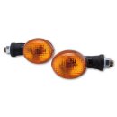 SHIN YO Ovale Mini-Blinker Schwarz/Orange E-Geprüft...