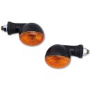 SHIN YO Ovale Mini-Blinker Schwarz/Orange E-Geprüft...