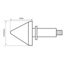 SHIN YO SHIN YO Lenkerblinker BULLS-EYE Aluminium, chrom