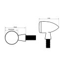 SHIN YO Blinker MICRO-BULLET Aluminium, schwarz