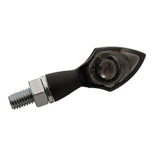 HIGHSIDER HIGHSIDER Ein-LED-Blinker PEN HEAD, getöntes Glas Aluminium, schwarz