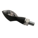 HIGHSIDER HIGHSIDER Ein-LED-Blinker PEN HEAD, getöntes Glas Aluminium, schwarz