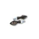 HIGHSIDER HIGHSIDER Ein-LED-Blinker PEN HEAD, getöntes Glas Aluminium, schwarz