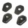 SHIN YO Blinker Montageplatten, INDY SPACER ISS 2 Kunststoff, schwarz
