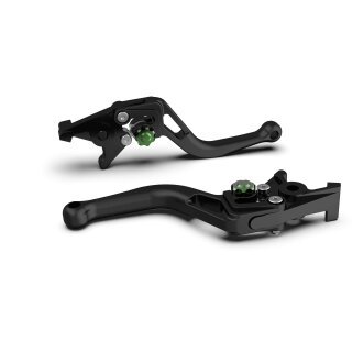 LSL Bremshebel BOW R16R, kurz,schwarz perlgestrahlt/grün Aluminium, schwarz perlgestrahlt