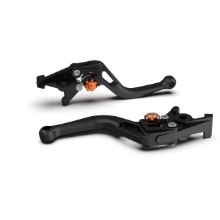 LSL Bremshebel BOW R16R, kurz,schwarz perlgestrahlt/orange Aluminium, schwarz perlgestrahlt