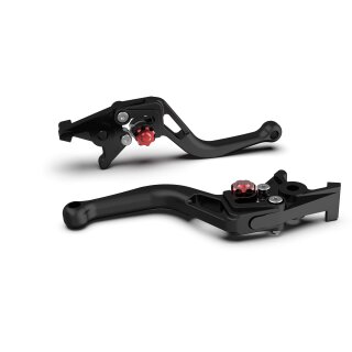 LSL Bremshebel BOW R16R, kurz,schwarz perlgestrahlt/rot Aluminium, schwarz perlgestrahlt