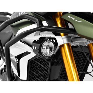 LED Zusatzscheinwerfer inkl. Halteset für Abblendlicht mit Gehäuse für kompatibel mit Triumph Tiger 900