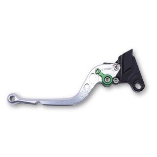 LSL Kupplungshebel Classic L16, silber/grün, lang Aluminium, silber