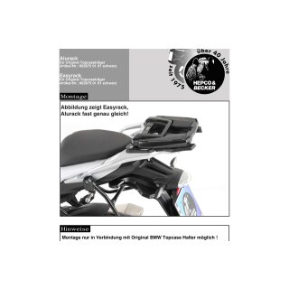 HEPCO & BECKER Alurack für originalen BMW-Topcaseträger S 1000 XR, 2015-2019