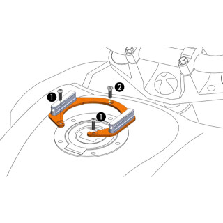 HEPCO & BECKER Lock-it Tankringbefestigung 5 Loch Kawasaki Z 1000 SX ab 2015