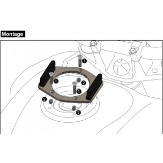 HEPCO & BECKER Lock-it Tankringbefestigung 5 Loch Moto Guzzi V 7 II Scrambler