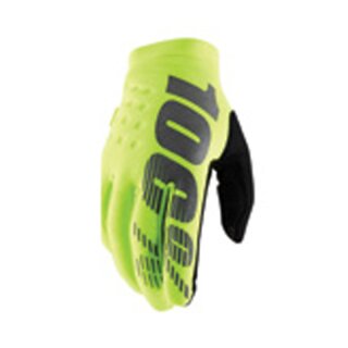 100% Brisker Youth Gloves fluo yellow M