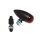 HIGHSIDER LED-Rücklicht MICRO-BULLET, schwarz, rot Aluminium, schwarz
