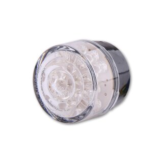SHIN YO Einsatz LED-Mini-Rücklicht BULLET, rund, Glas transparent Kunststoff, schwarz