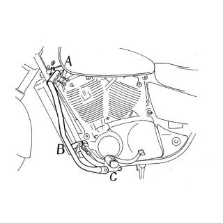 HEPCO & BECKER Motorschutzbügel VT 1100 C2 Shadow ab Bj.1995
