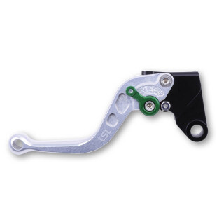 LSL Kupplungshebel L73R, kurz, silber/grün Aluminium, silber