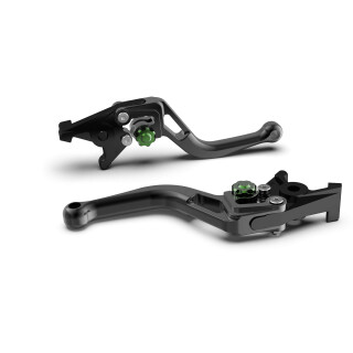 LSL Kupplungshebel BOW L73R, kurz, schwarz/grün Aluminium, schwarz