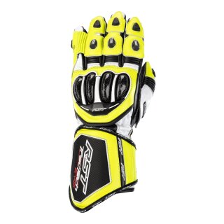 RST Tractech Evo 4 Leder Handschuhe Fluo Gelb/Schwarz Größe M