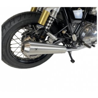 IXRACE Endschalldämpfer FULL LINE, ROYAL ENFIELD GT 650 / INTERCEPTOR 650 , links/rechts, slip on (Euro5) Edelstahl, silber
