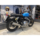 IXRACE Endschalldämpfer FULL LINE, ROYAL ENFIELD GT 650 / INTERCEPTOR 650 , links/rechts, slip on (Euro5) Edelstahl, silber