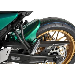 BODYSTYLE Hinterradabdeckung mit Alu-Kettenschutz KAWASAKI Z650 RS 2022 schwarz/grau/grün Metallic Spark Black, 660